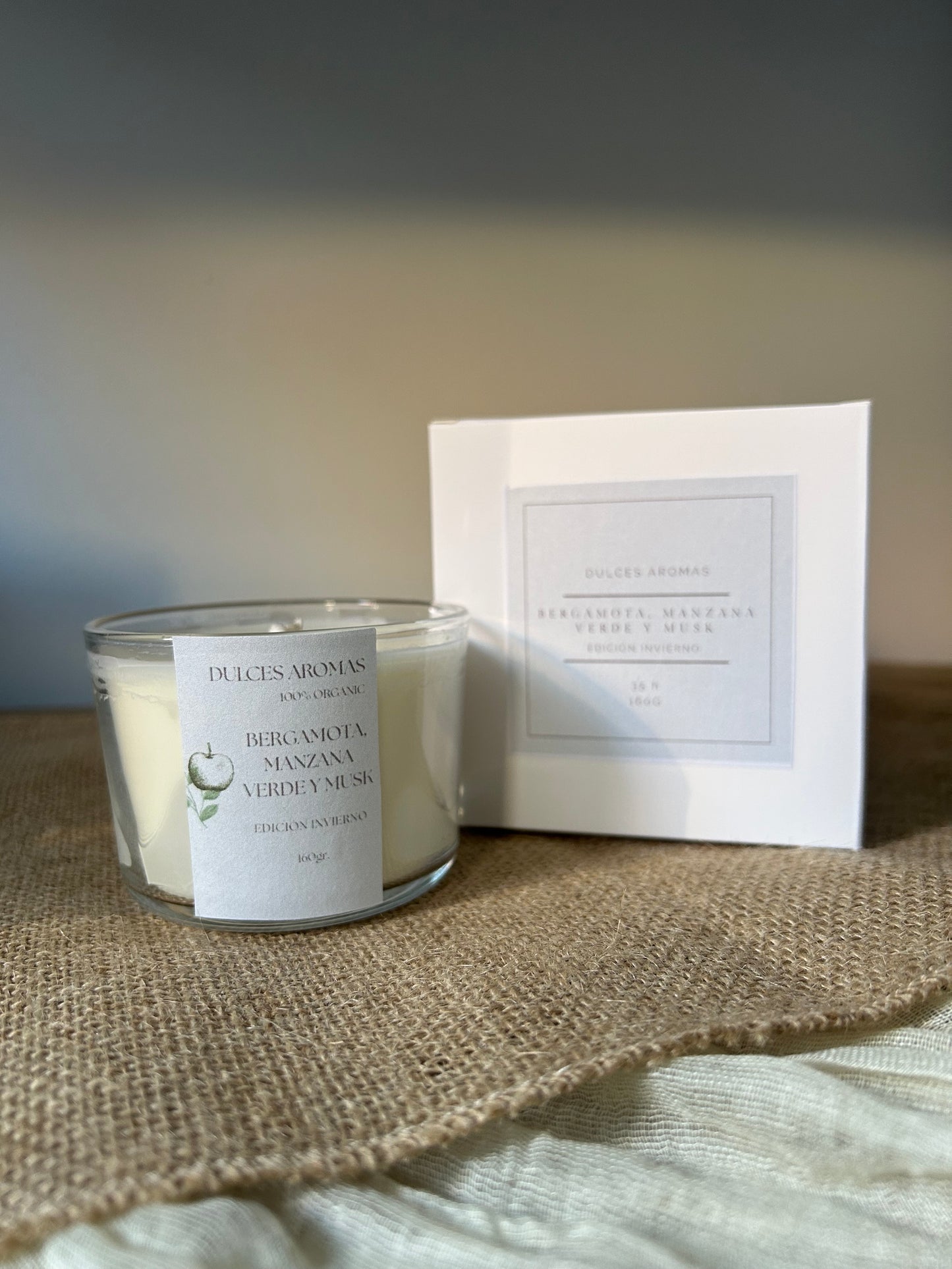 Vela Aromática Bergamota, manzana verde y musk