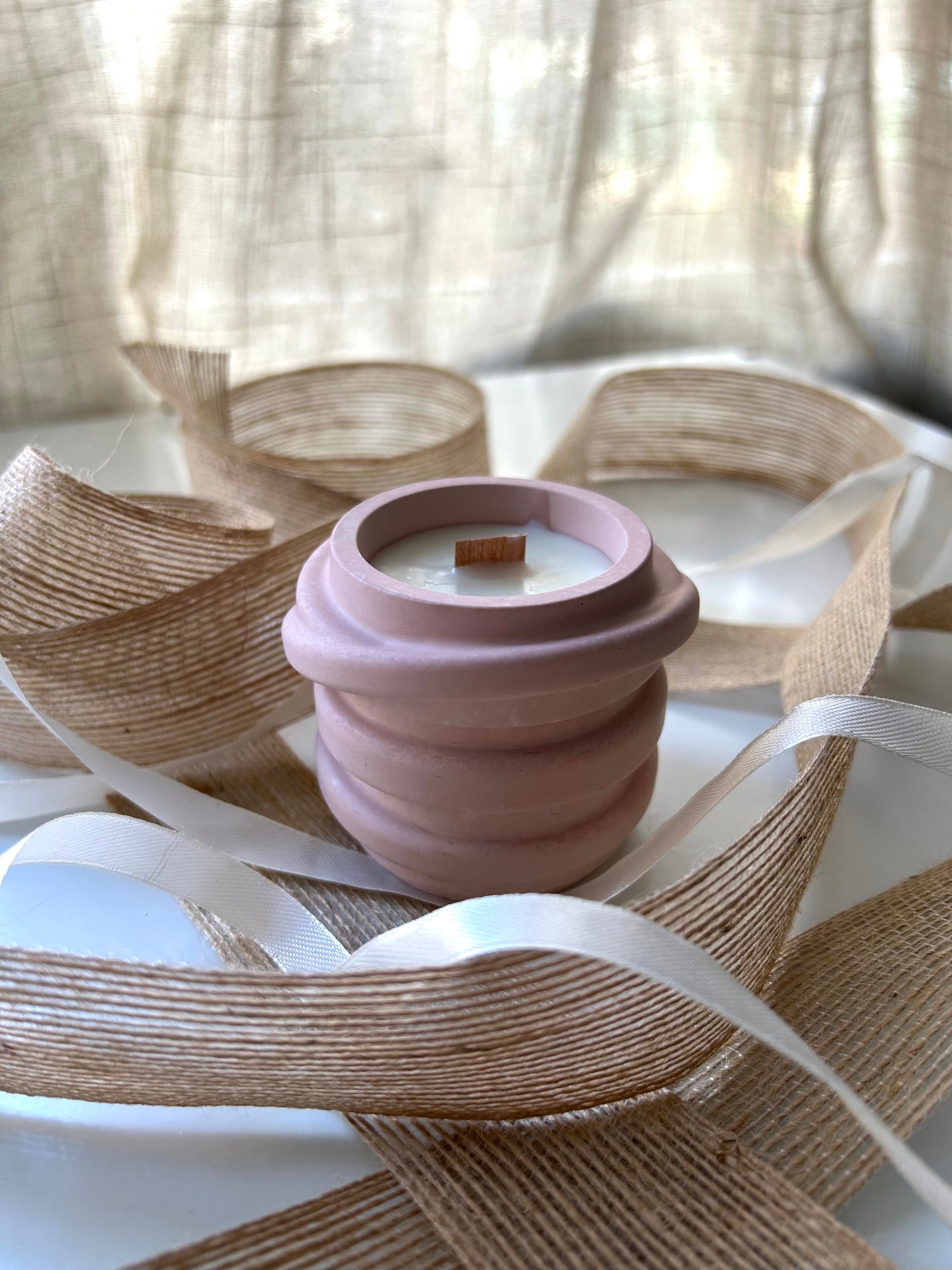 Vela Miel y leche de almendras-Línea Fija