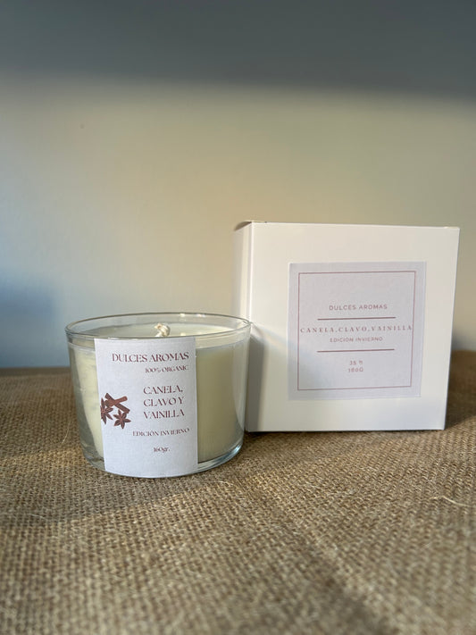Vela Aromática Canela, clavo y vainilla