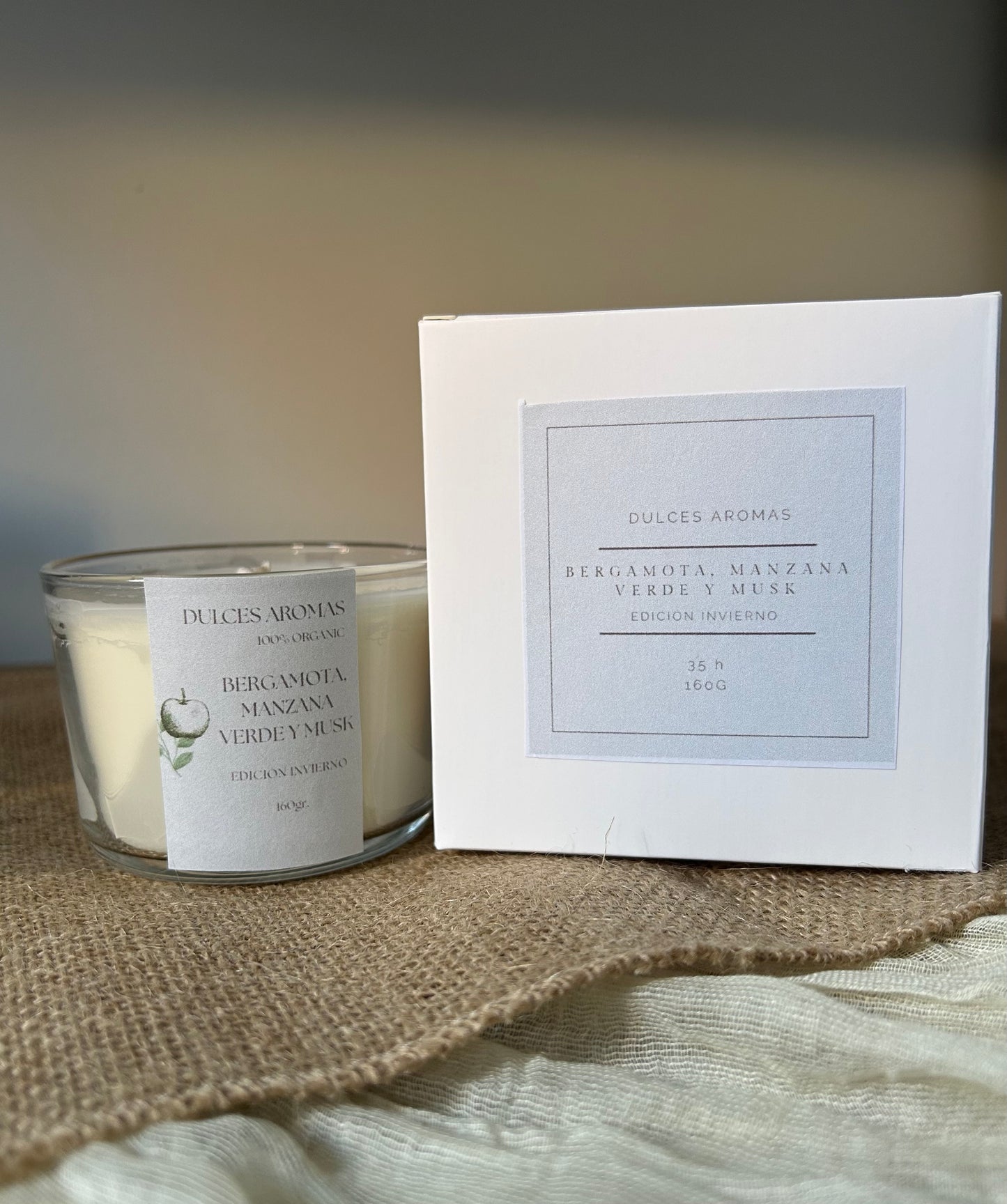 Vela Aromática Bergamota, manzana verde y musk