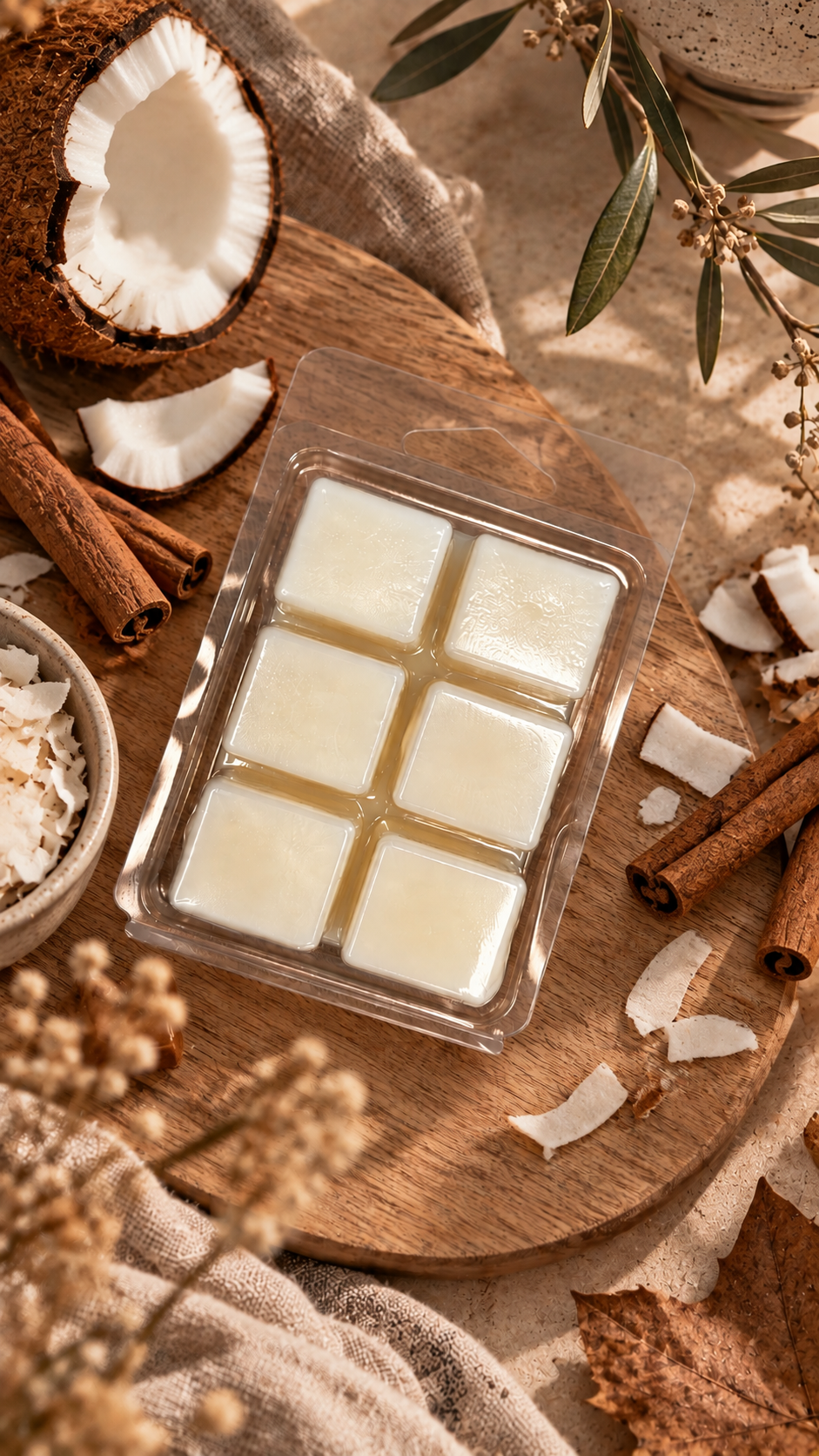 Wax Melt en Tableta · Coco y Canela