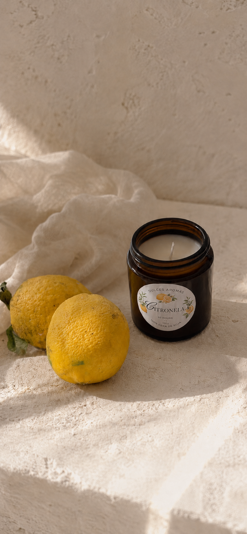 Vela Citronella · Tarro Ámbar 100 ml