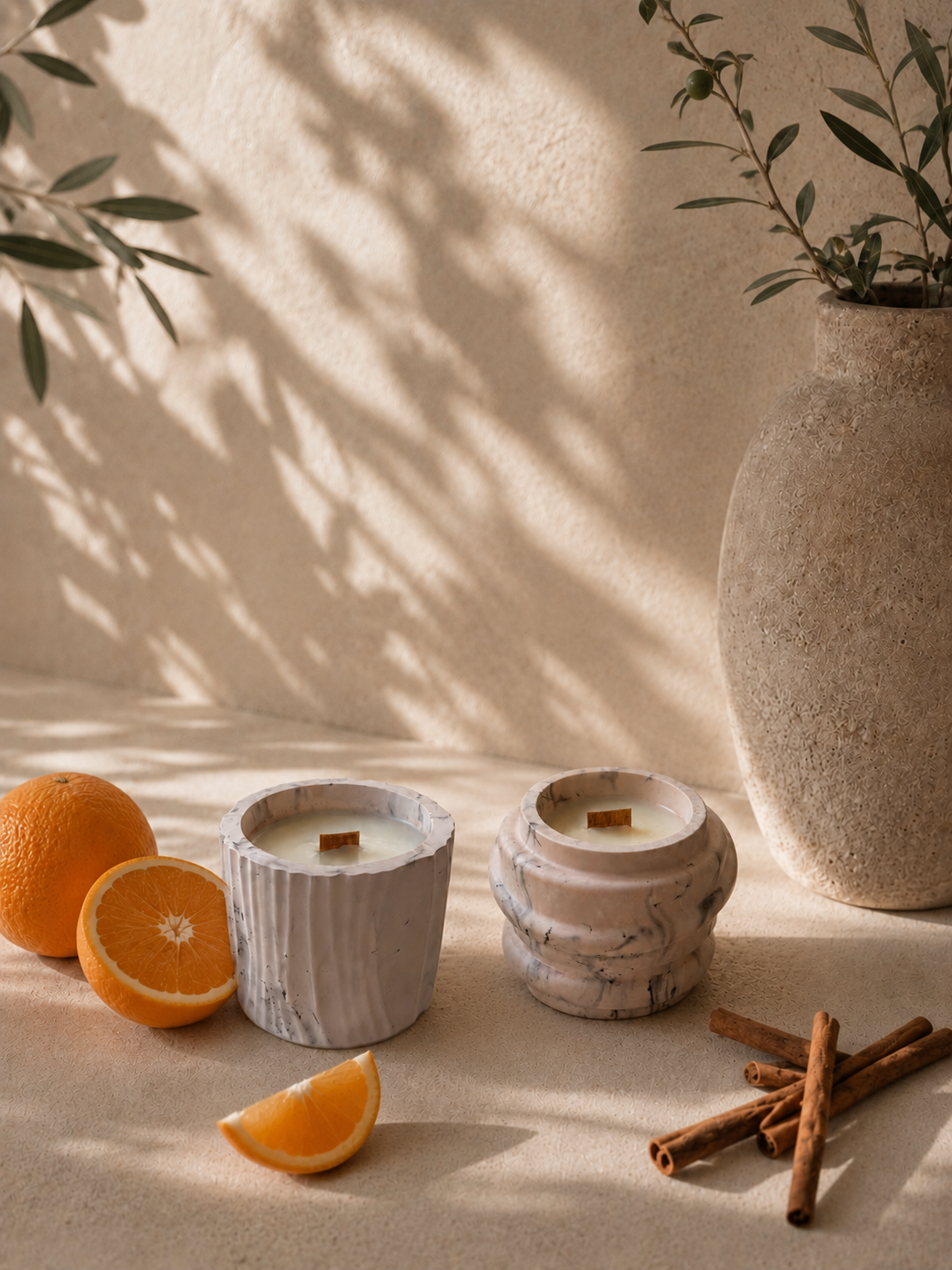 Vela Naranja y Canela