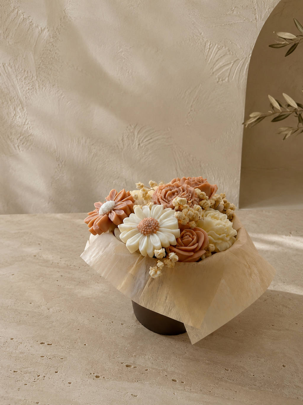 Bouquet Floral Artesanal Beige