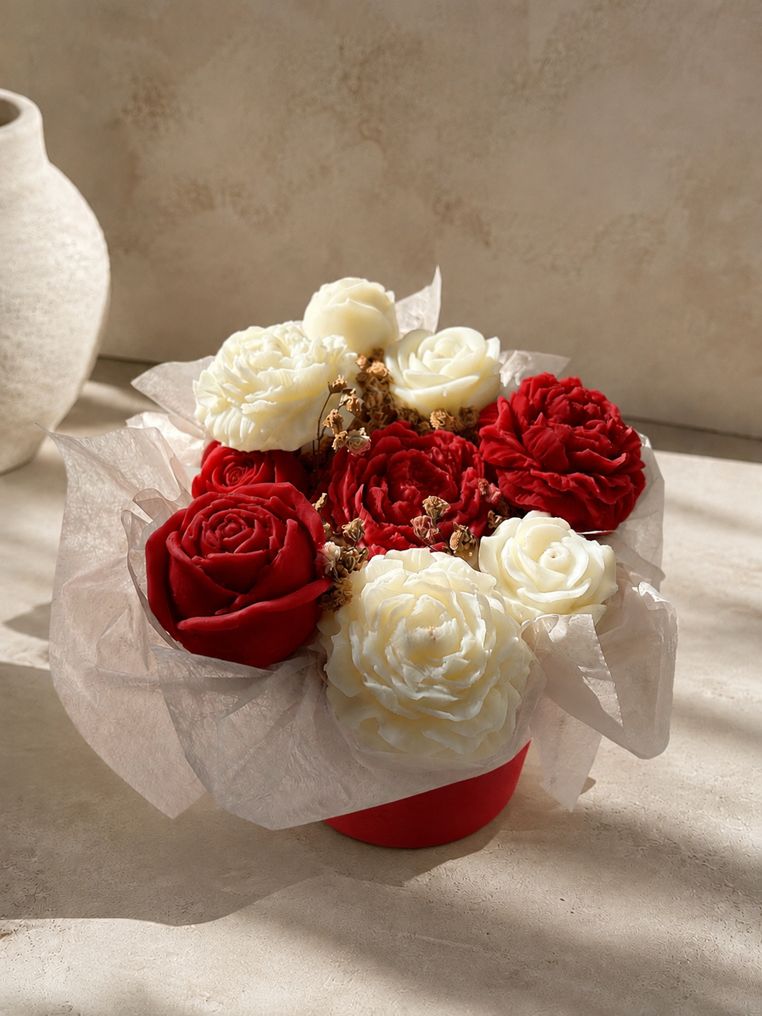 Bouquet Floral Artesanal Rojo