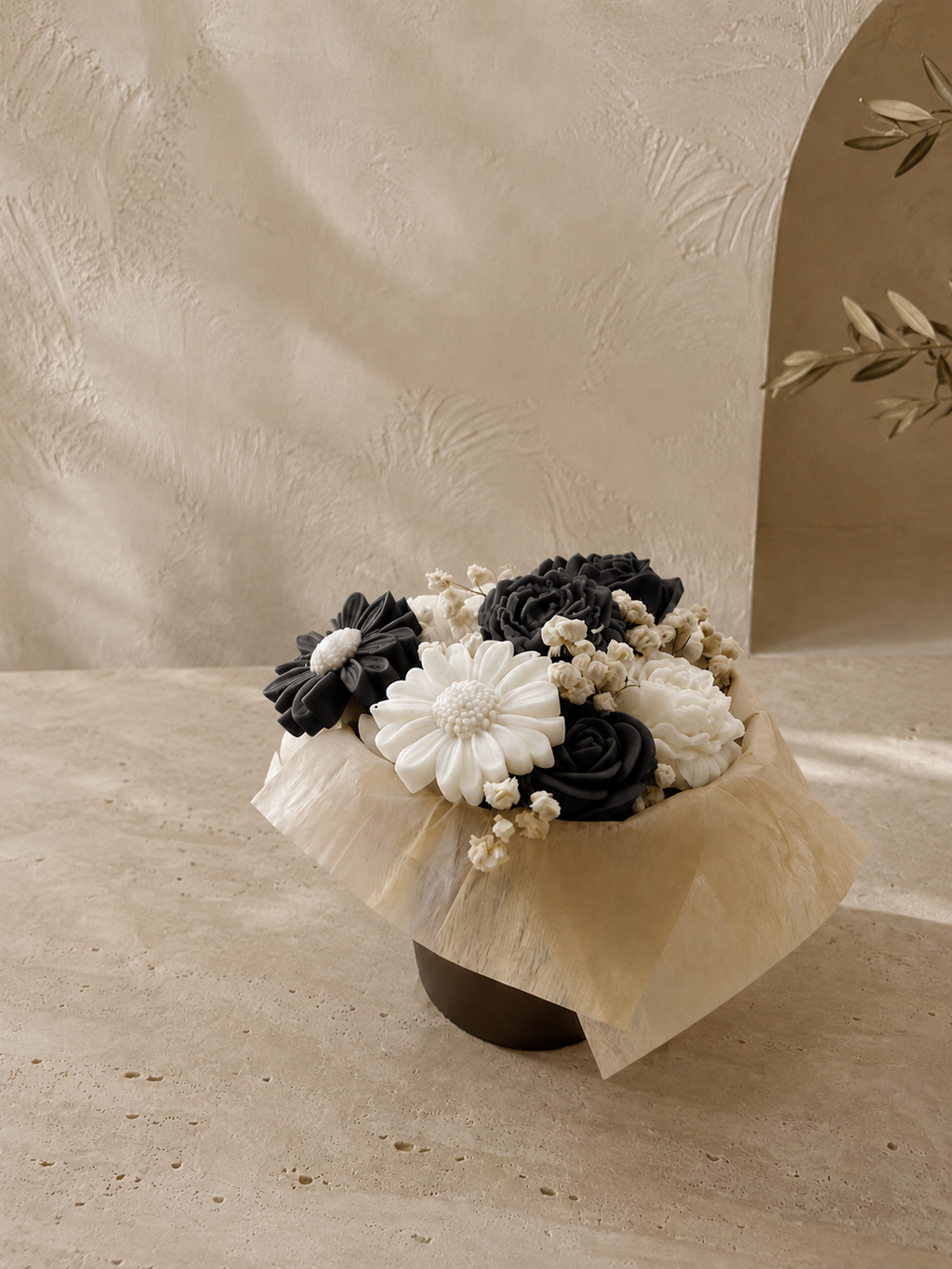 Bouquet Floral Artesanal Negro