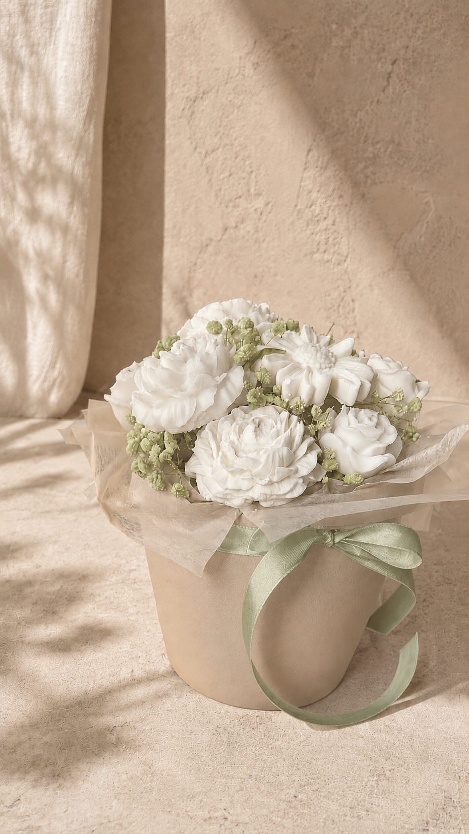 Bouquet Floral Artesanal Blanco
