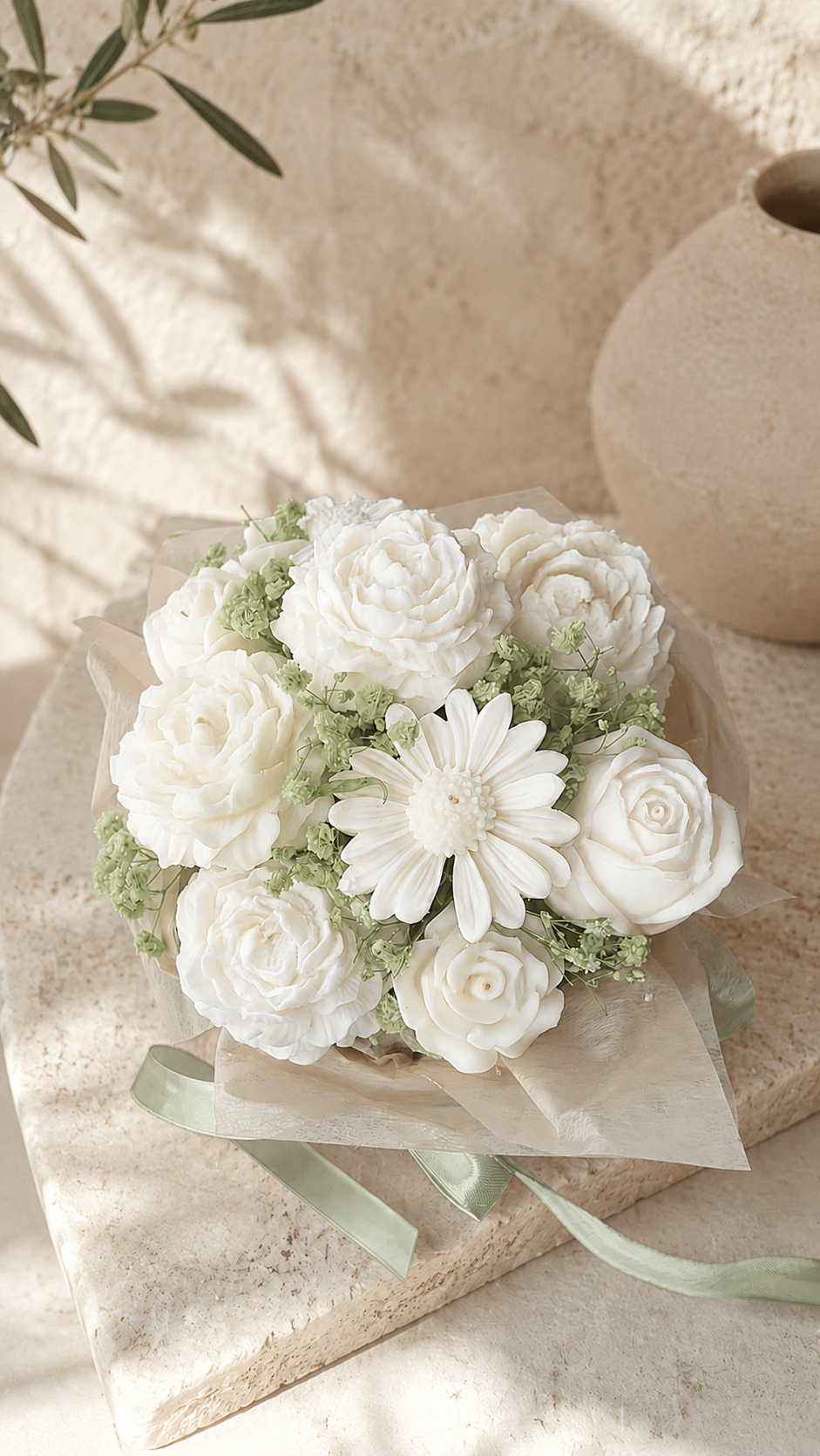 Bouquet Floral Artesanal Blanco