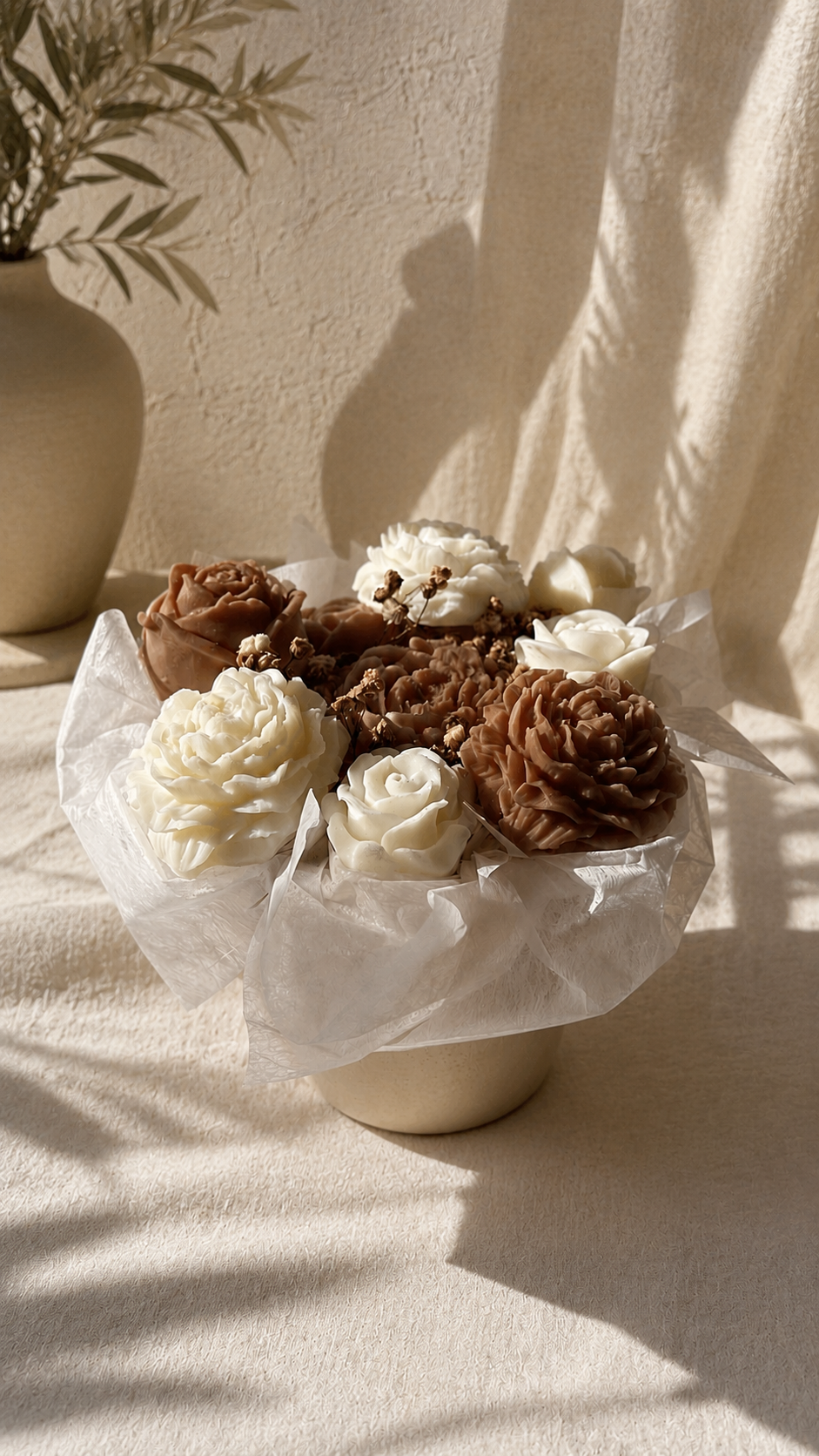 Bouquet Floral Artesanal Marrón chocolate