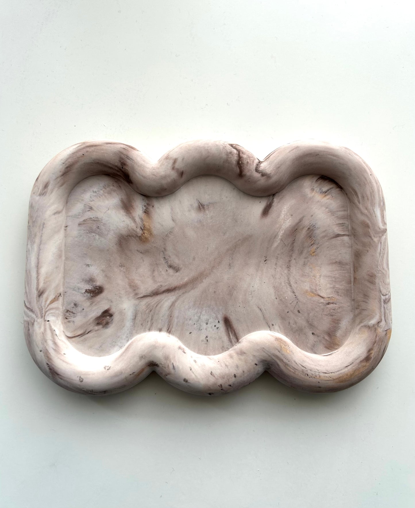 Bandeja Mármol Marrón y dorado