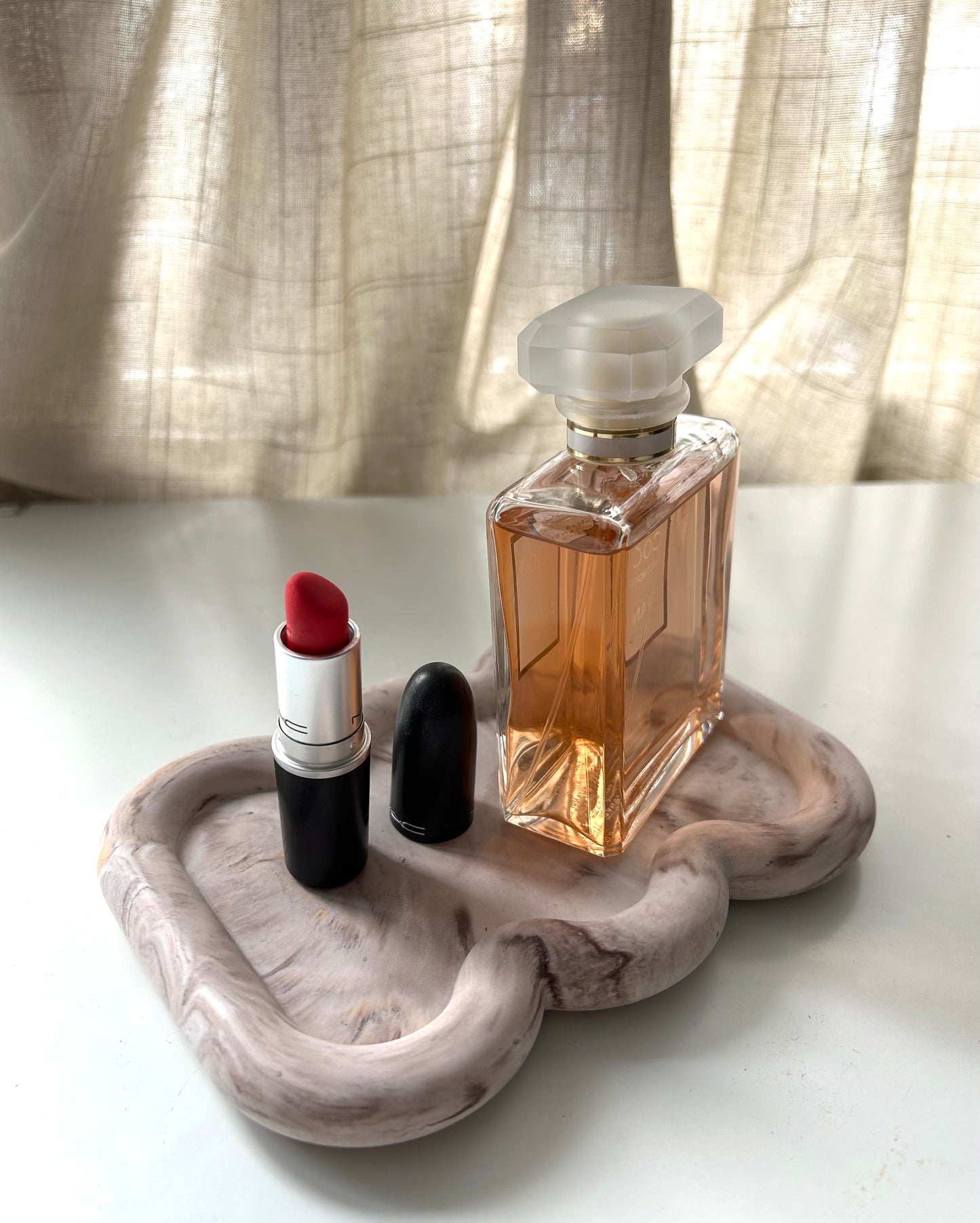 Bandeja Mármol Marrón y dorado