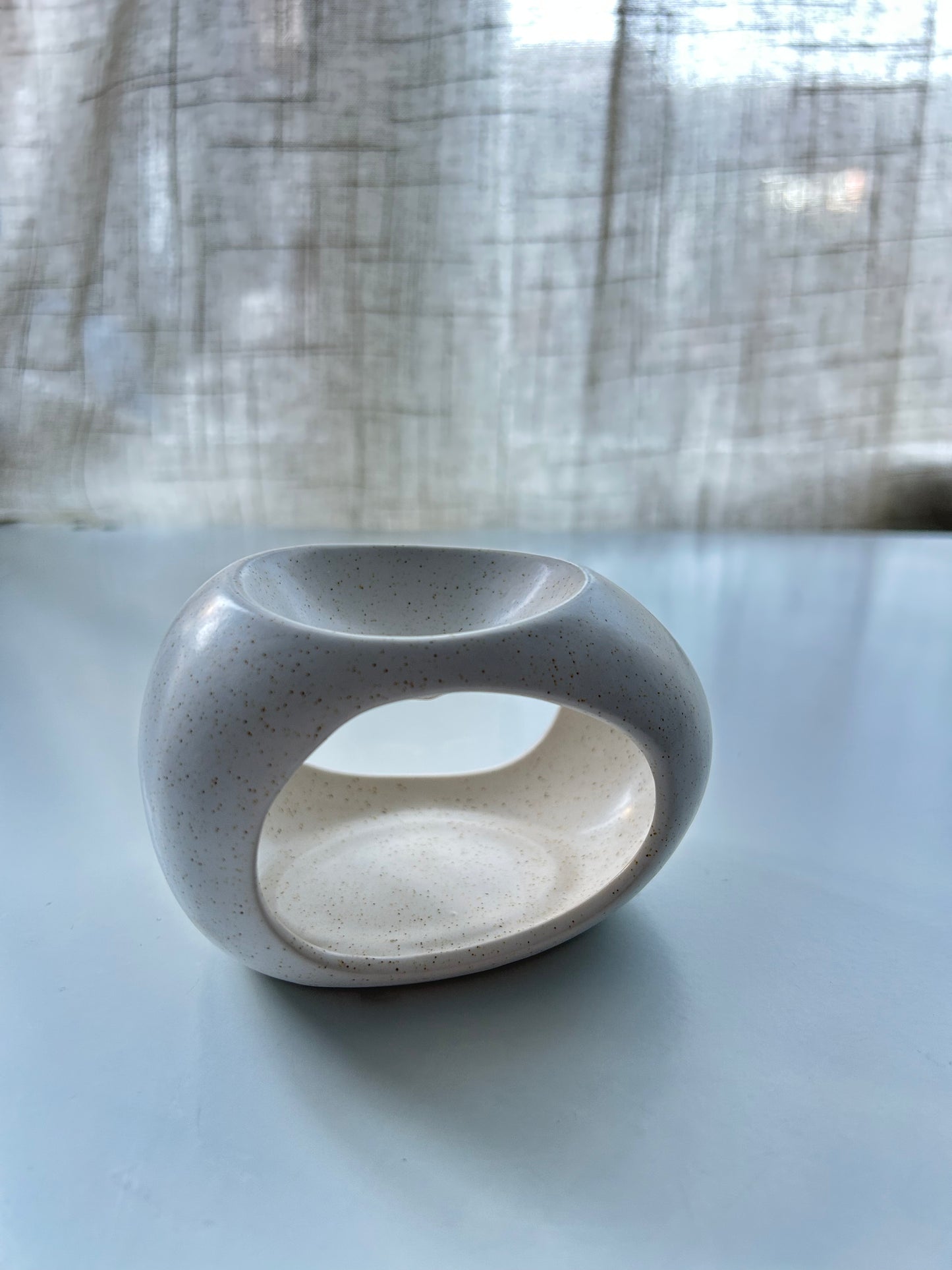 Quemador de cera Blanco Mármol