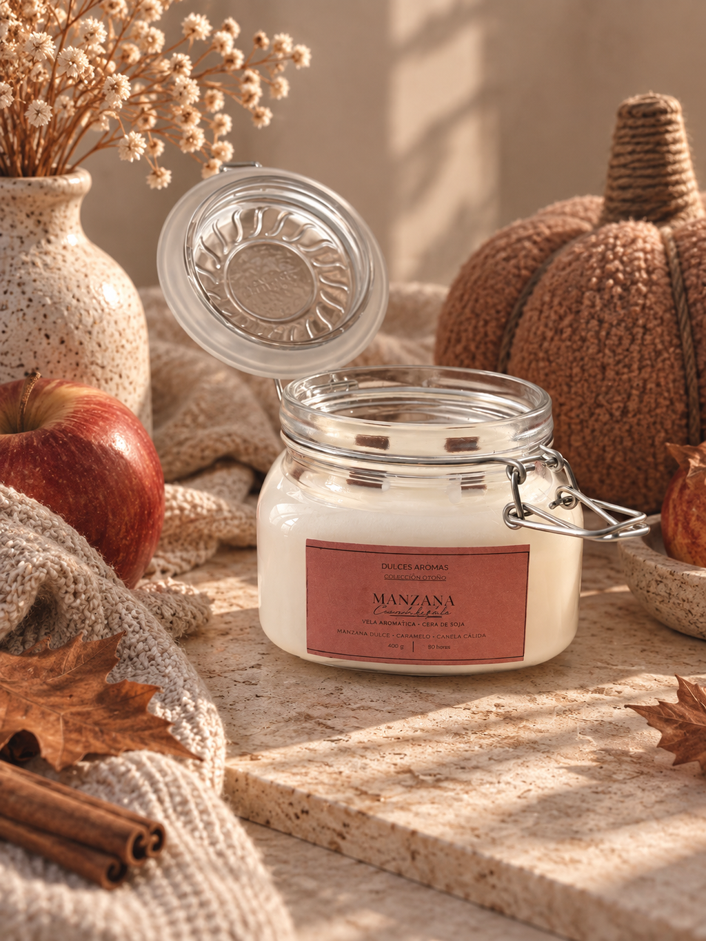 Vela · Manzana Caramelizada y Canela · 400 g