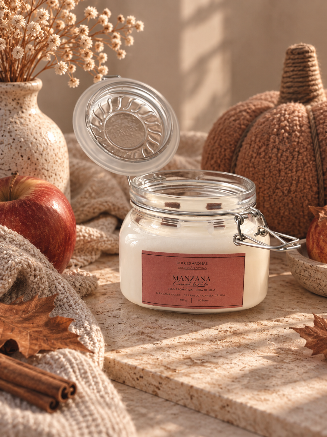 Vela · Manzana Caramelizada y Canela · 400 g