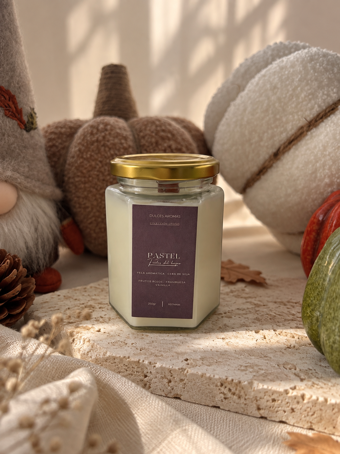 Vela Tarro de Cristal · Pastel de Frutos del Bosque · 250gr.