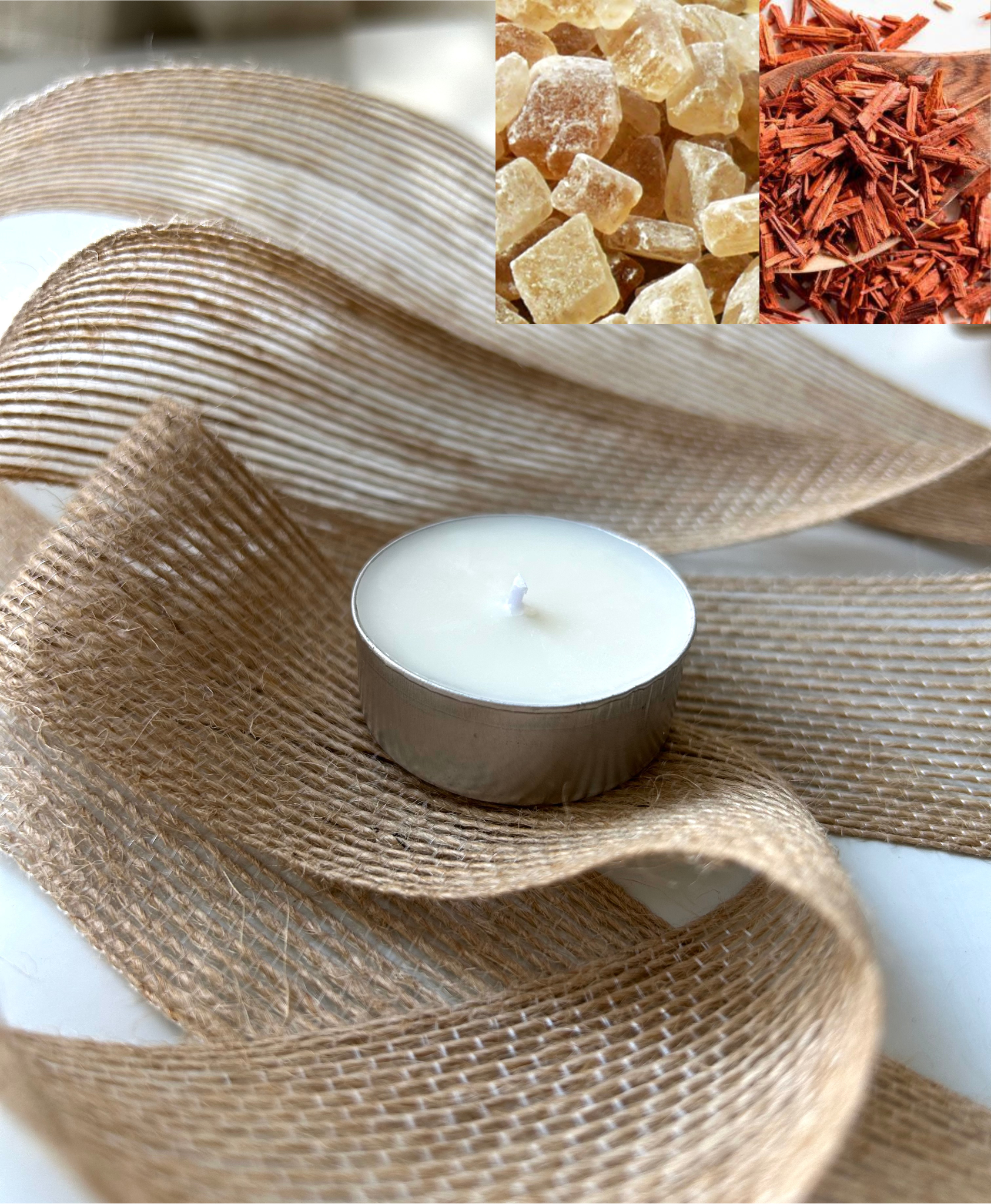 Velas de té Aroma Ámbar y Sándalo