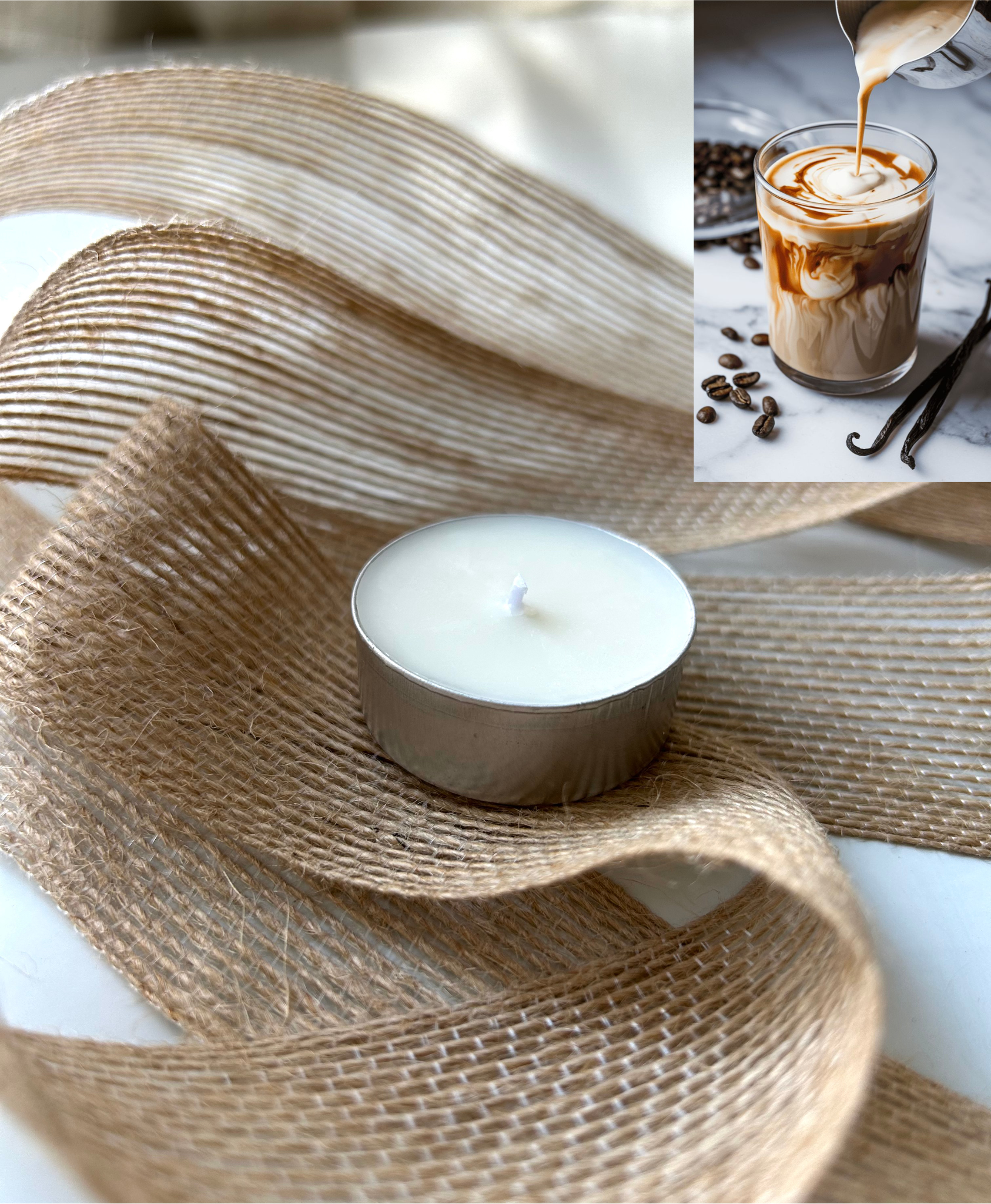 Velas de té Aroma Café y vainilla