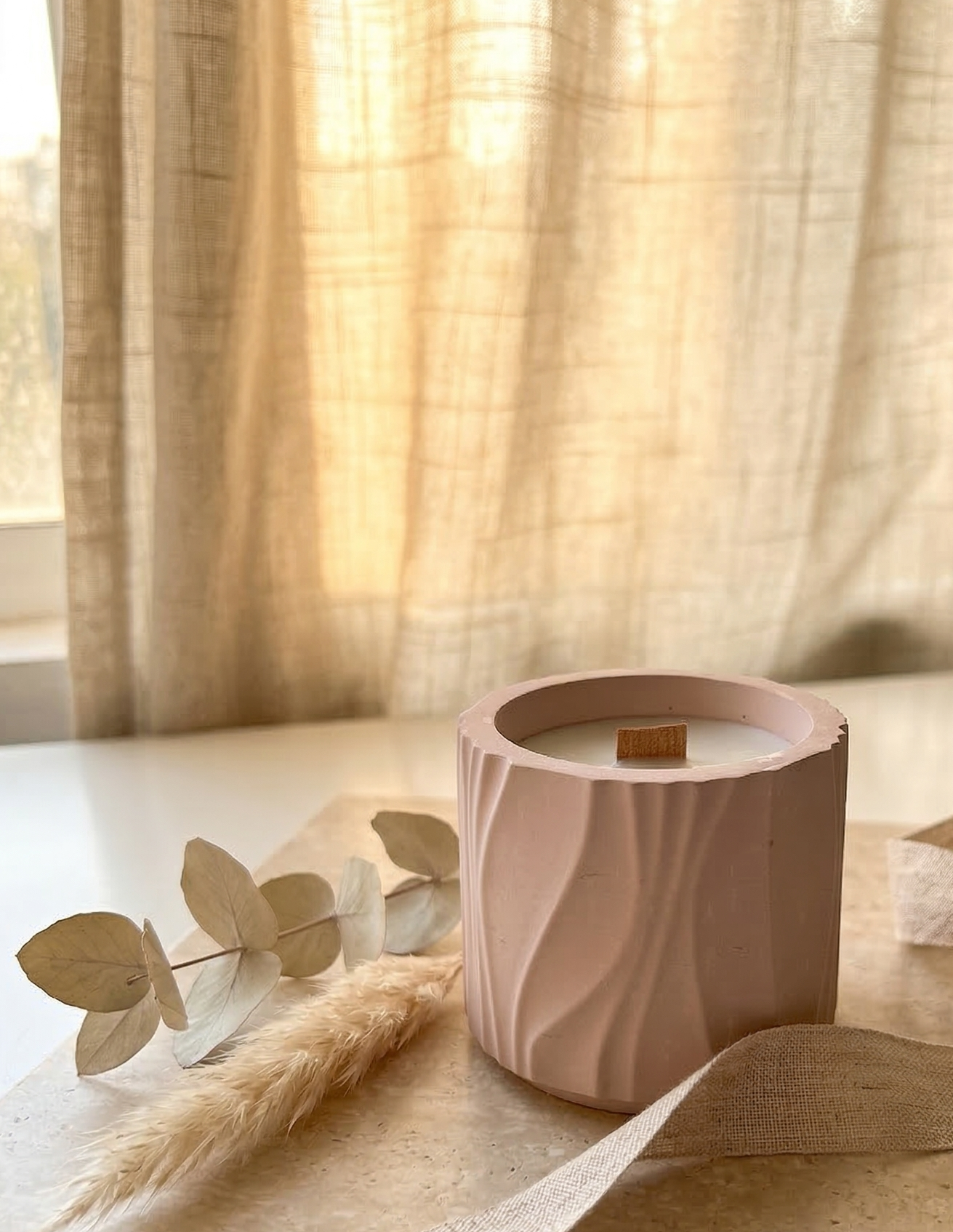 Vela Miel y leche de almendras-Línea Fija