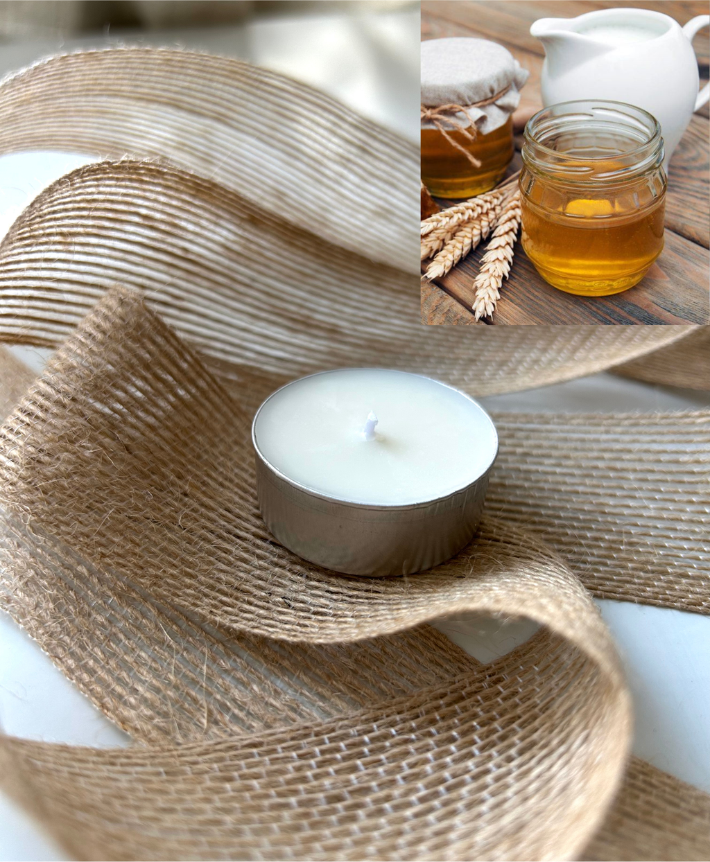 Velas de té Aroma Miel y leche de almendras